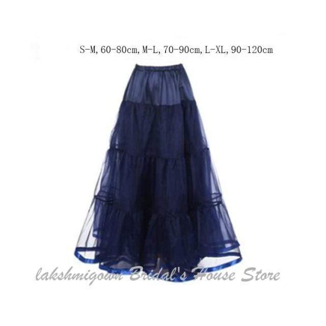 A Line Tulle Underskirt Women Without Hoops 100cm Floor Length - ROYCEBRIDAL OFFICIAL STORE